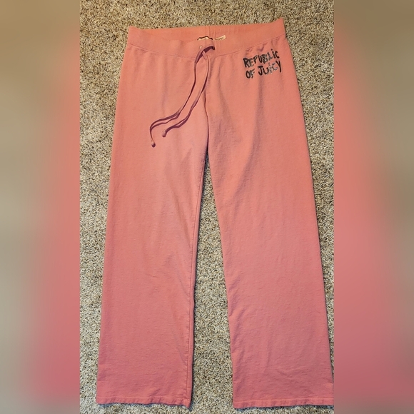 Juicy Couture Rare 2 piece track suit hoodie pants Lg Republic of Juicy glitter - Picture 6 of 15